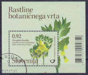 Slovenia, 2012, Flora, Yellow Henbane Bell, s/s, Mi#B61, used/cto