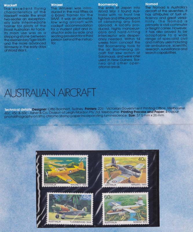 Australia 1980 -Australian Aircraft-  Post Office Pack Mint