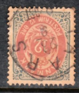 Denmark 1873 Sc 29c 12 ore Inverted Frame Used