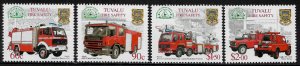 Tuvalu #850-3 MNH Set - Fire Trucks