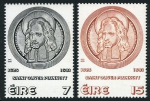 Ireland 380-381, MNH. Michel 331-332. Canonization of St Oliver Plunkett, 1975.