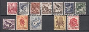 J42265 JL Stamps 1959-64 australia part of set mlh #318-21,323-27,329-30