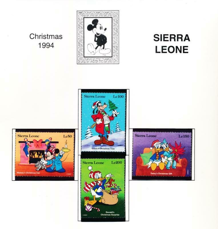 DISNEY SIERRA LEONE 1763-1774 MINT NH CHRISTMAS 1994