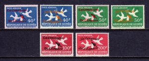 Guinea - Scott #C35-C38 - MNH - Both colors of ovpts. for 40fr, 50fr - SCV $6.15