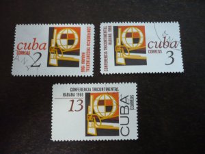 Stamps - Cuba - Scott# 1070-1072 - Used Set of 3 Stamps