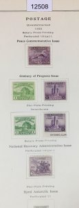 MOMEN: US STAMPS # 727-732 1933 MINT OG H COLLECTION LOT #12508