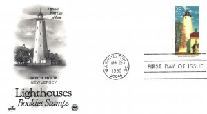 US TOPICAL CACHETED FIRST DAY COVER SET - LIGHTHOUSES BOOKLET STAMPS (5) 3 ENV