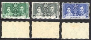 Gibraltar SG118/20 1937 Coronation M/M Cat 5.75 (4)