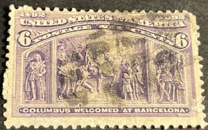 U.S.# 235-USED--PURPLE--1893(LOTZ44)