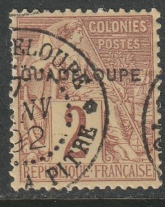 Guadeloupe 1891 Sc 15 used great cancel