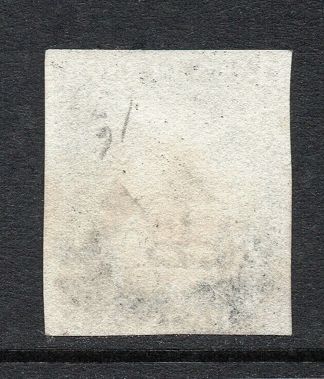 GB QV SG2Wi 1d Black Plate 1b Watermark Inverted Used Shallow Thin CV £2,500