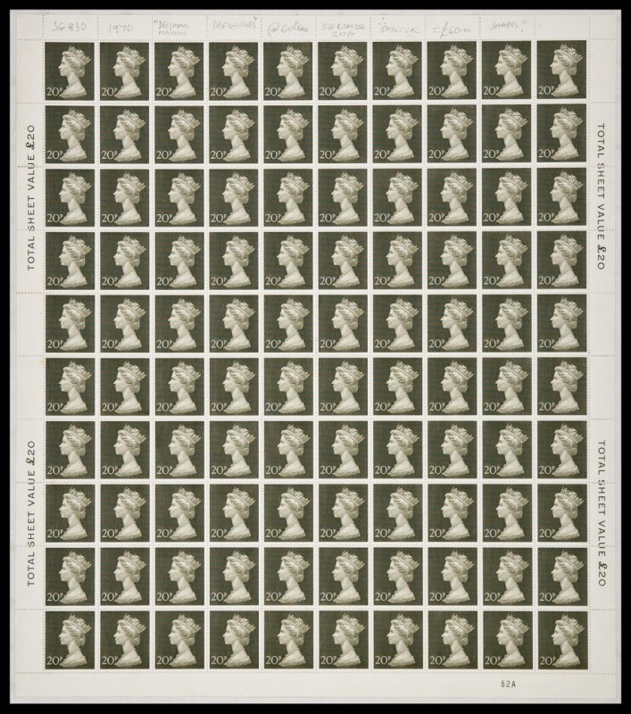 20p machin Full Sheet Cyl 61A UNMOUNTED MINT/MNH