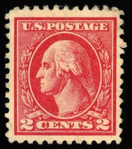 US Sc 527 VF/Mint NO GUM - 1920 2¢ Washington Type V