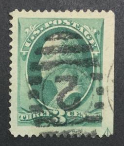 MOMEN: US #184 STRADDLE ARROW USED XF JUMBO #24565