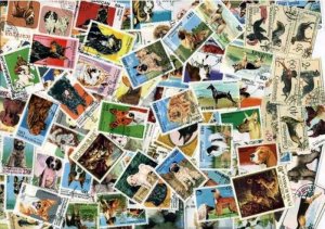 Dogs on Stamps Collection - 500 Different Stamps