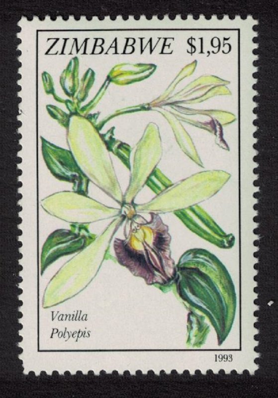 Zimbabwe $1.95 - Vanilla polyepis Orchid SG#862