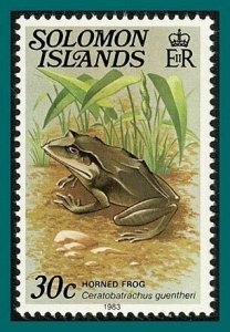 Solomon Islands 1983 Reptiles, Horned Frog (imprint), 30c, MNH  #407,SG398B
