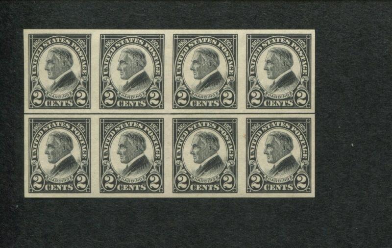 1923 United States Postage Stamps #611 Mint Never Hinged Center Line Block of 8