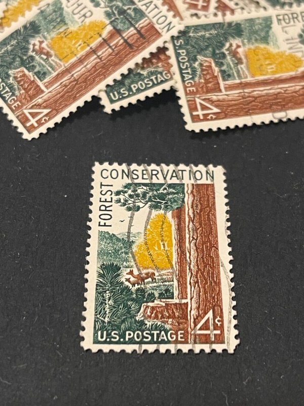 ~~VINTAGE TREASURES ~~ Stamps For Crafting: US Forest Conservation 4c; 30 Pieces