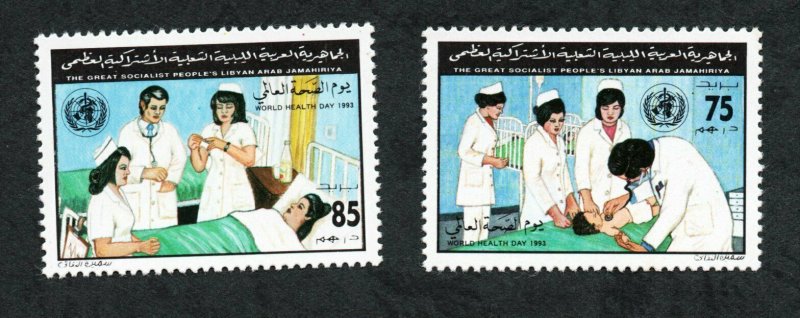 1993- Libya - World Health Day Medical Hospital Doctor Nurse Nursing  WHO -MNH**