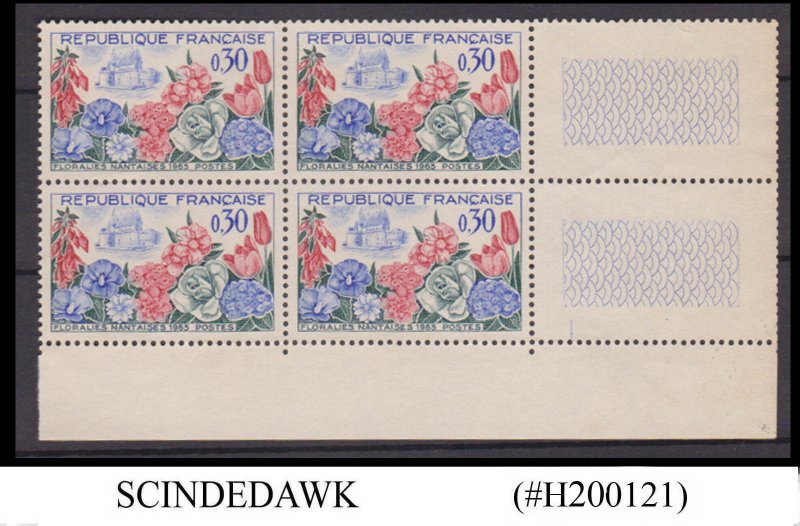 FRANCE - 1963 NANTES FLOWER FESTIVAL - BLOCK OF 4 - MINT NH