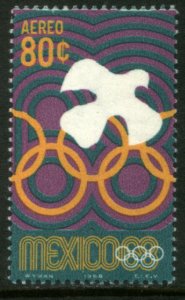 MEXICO C340, 80¢ 1968 Olympics, Mexico City. SINGLE MINT NH. VF.