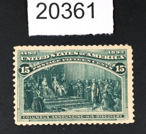 MOMEN: US STAMPS # 238 MINT OG H LOT # 20361