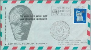 83116 - UNITED NATIONS - Postal History - SPECIAL FLIGHT:  Geniva - Venice 1970