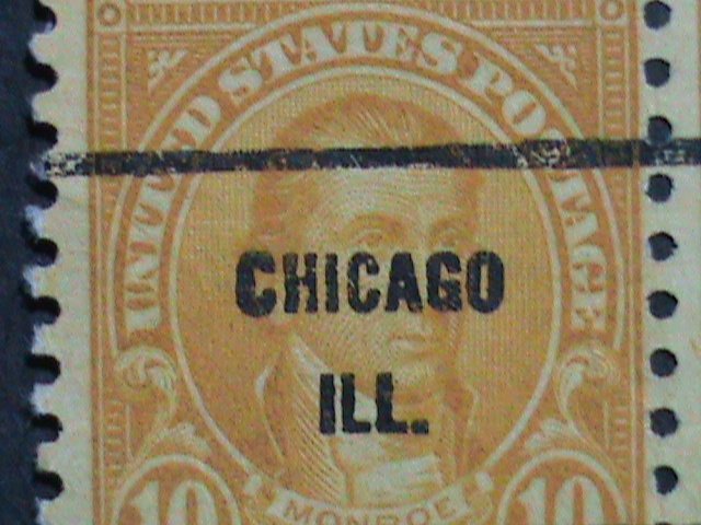 ​UNITED STATES 1923 SC#603  99 YEARS OLD STAMP-MONROE-PRECANCEL BLOCK VF