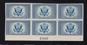 1935 Special Delivery Air Mail Sc 771 FARLEY imperf NGAI plate block (W11