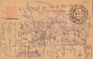Austria Soldier's Free Mail 1917 K. und K. Feldpostamt 55 Feldpostcard to Kra...