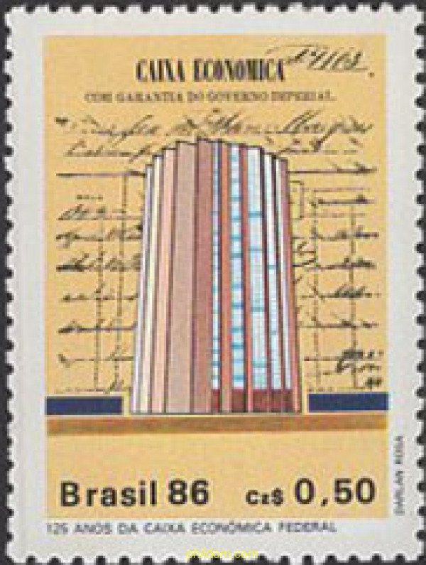 663128 MNH BRASIL 1986 CAIXA ECONOMICA