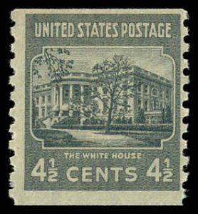 US Sc 844 F/MNH  - 1939 4½¢ - White House Coil