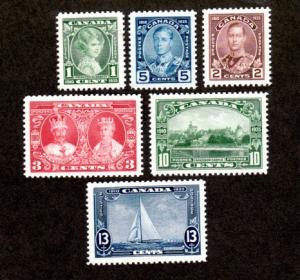 Canada # 211-216 Mint NH!