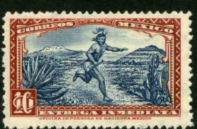 MEXICO E3, 10cts Aztec messenger. Special Delivery, UNUSED, H OG. F-VF.