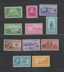 US, 987-997, 1950 COMPLETE YEAR, MNH, VF, COLLECTION MINT NH, OG