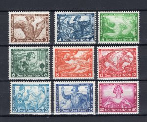 GERMANY 3rd REICH 1933 RARE WAGNER SET SCOTT B49-B57 PERFECT MINT NEVER HINGED