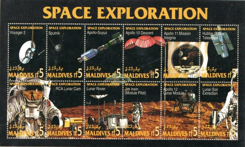 1994  MALDIVES  -  SG: 2134/2145  - SPACE EXPLORATION - UNMOUNTED MINT