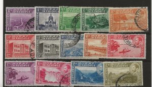 Ethiopia 1947 Postage set of 14 sg.366-77 used