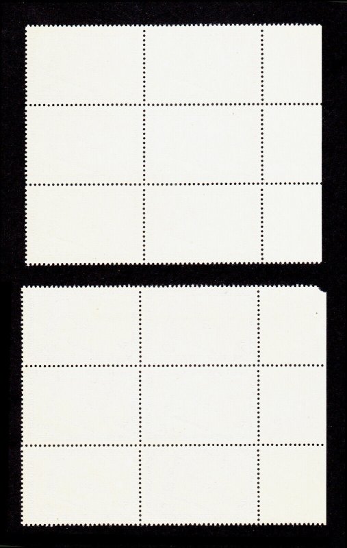 U.N. 1953 UPU #N17-N18 INSCRIPTION BLOCKS OF 6 SET 3¢ AND 5¢ (MNH-OG) 