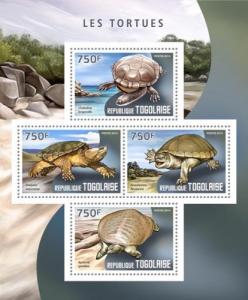 TOGO 2014 SHEET TURTLES REPTILES MARINE LIFE tg14407a