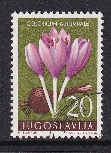 Yugoslavia   #471  used 1957  medicinal plants 20d