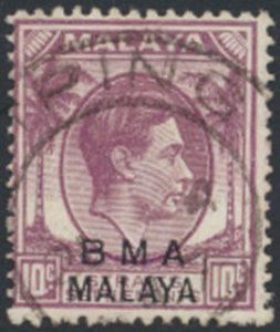 Straits Settlements  OPT BMA Malaya  SC# 262  Used  see colour details & scans