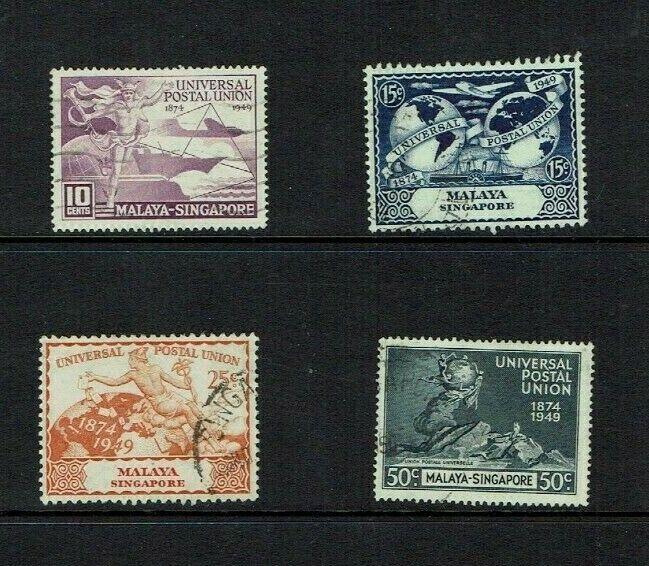 Singapore: 1949, 75th Anniversary of the UPU, fine used set. 