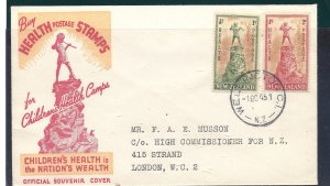 New Zealand Scott # B26-B27 on First Day Cover 1951