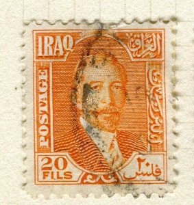 IRAQ; 1932 early Faisal new currency issue fine used Shade of 20f. value