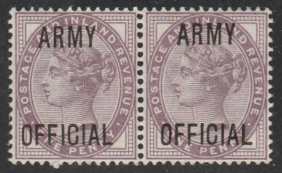 Great Britain #O55 Mint Hinged/MNH Pair cv $12.50