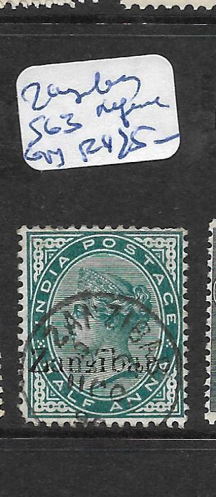 ZANZIBAR  (P0706B)  QV 1/2A ON INDIA THIS IS A REFERENCE COPY ONLY!!!