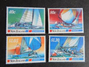 NEW ZEALAND 1987 YACHTING EVENTS SET OF 4 STAMPS ALL MNH