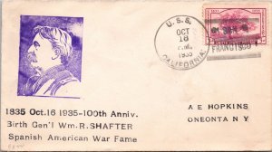 10.10.1935 - 100 Birth Anniv Gen Shafter / San Francisco - USS California - F391